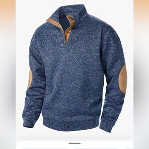 MENS QUARTER PULLOVER CASUAL LIGHTWEIGHT SWEATSHIRT SIZE S